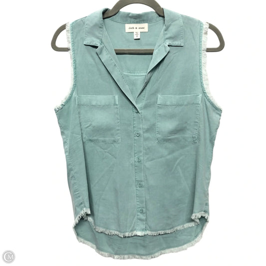 Top Sleeveless By Cloth & Stone In Green, Size: Xs