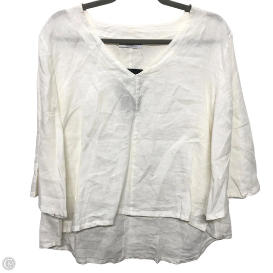 Top 3/4 Sleeve By Bryn Walker In White, Size: S