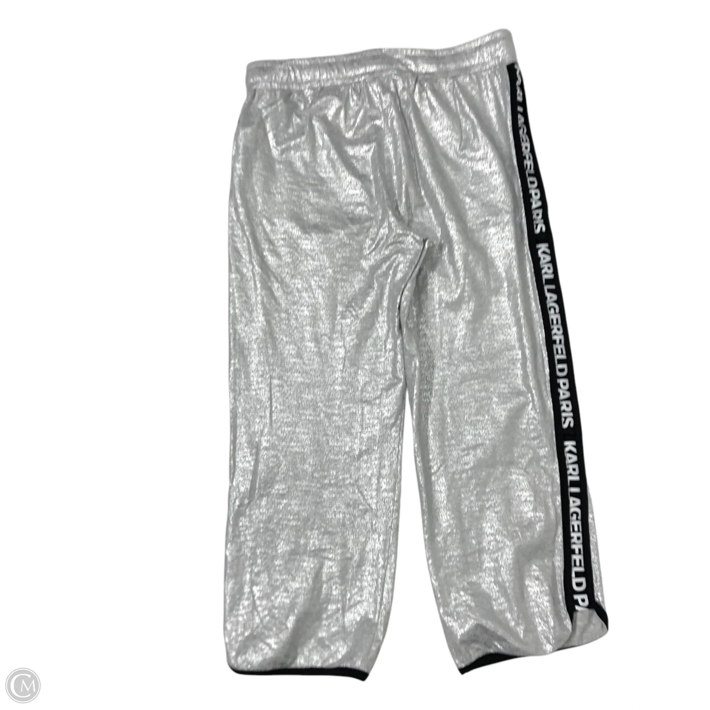 Pants Designer By Karl Lagerfeld In Silver, Size: S