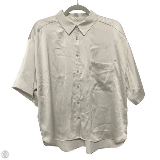 Top Short Sleeve By Loft In Cream, Size: L