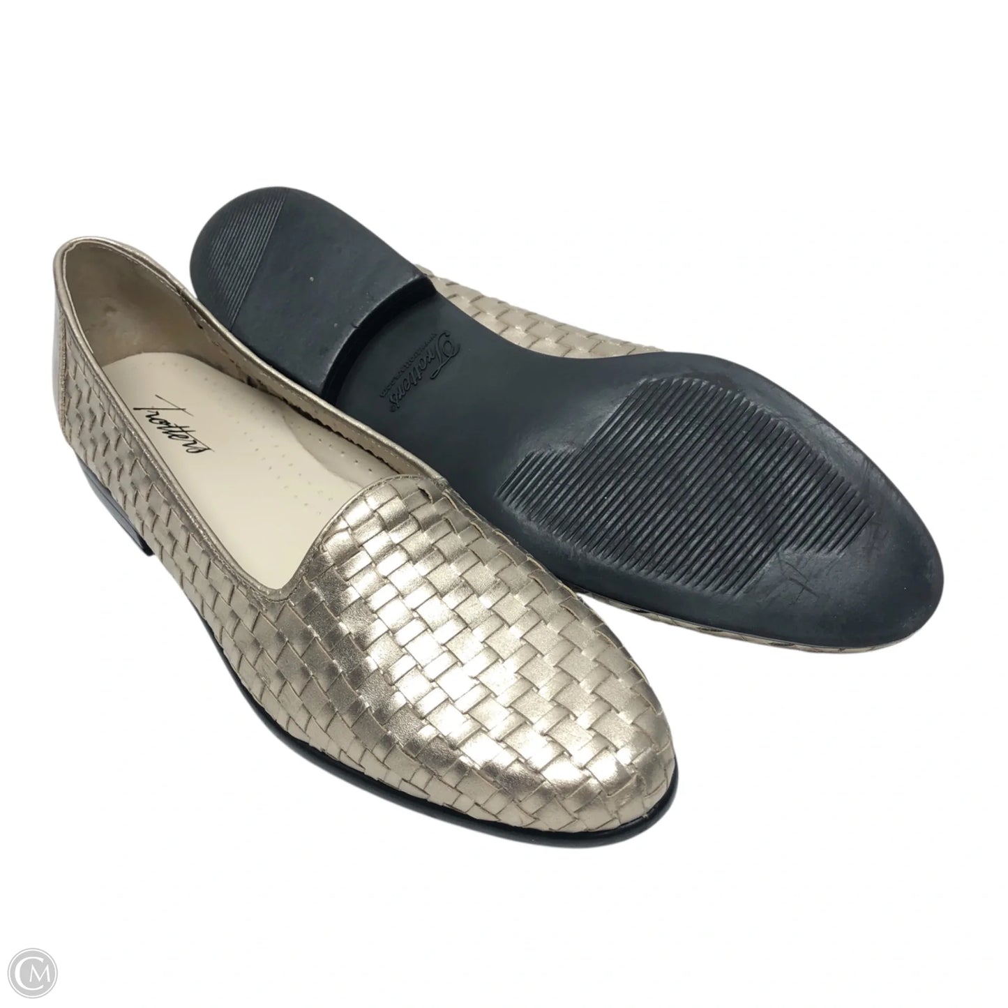 Shoes Flats By Cmb In Gold, Size: 9.5