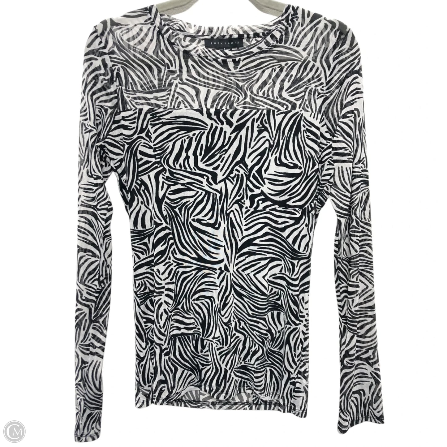 Top Long Sleeve By Sanctuary In Animal Print, Size: L
