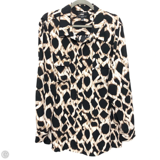 Tunic Long Sleeve By Investments In Animal Print, Size: 2x