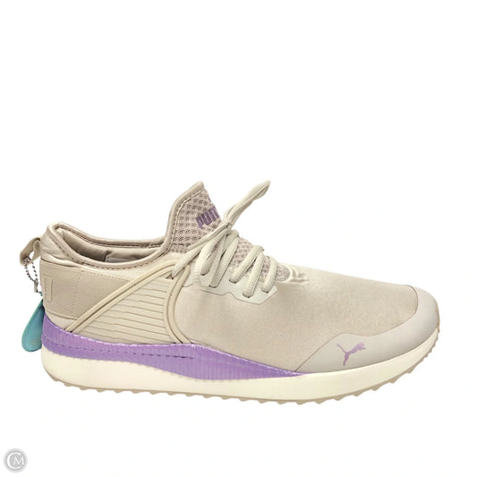 Shoes Sneakers By Puma In Cream & Purple, Size: 10