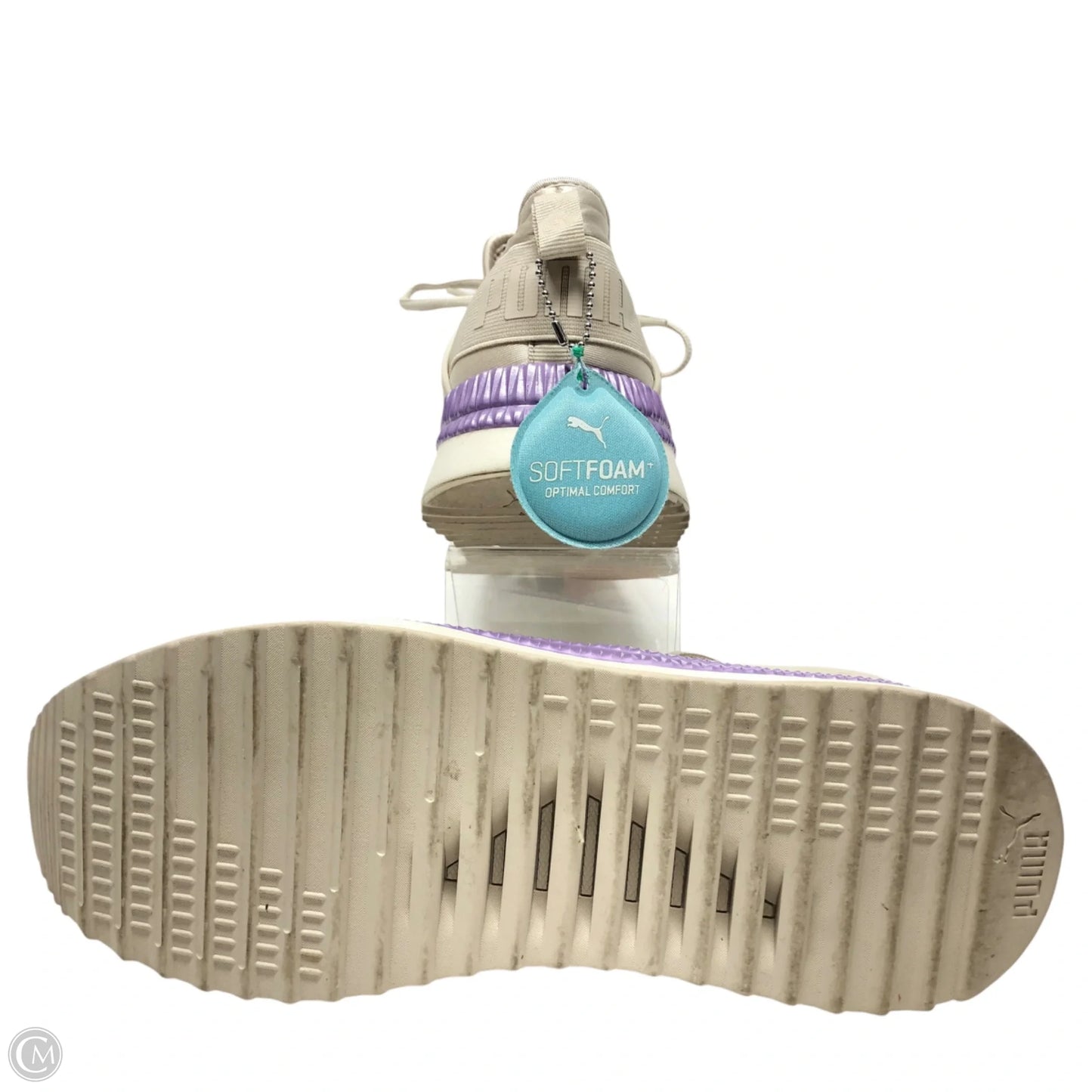 Shoes Sneakers By Puma In Cream & Purple, Size: 10