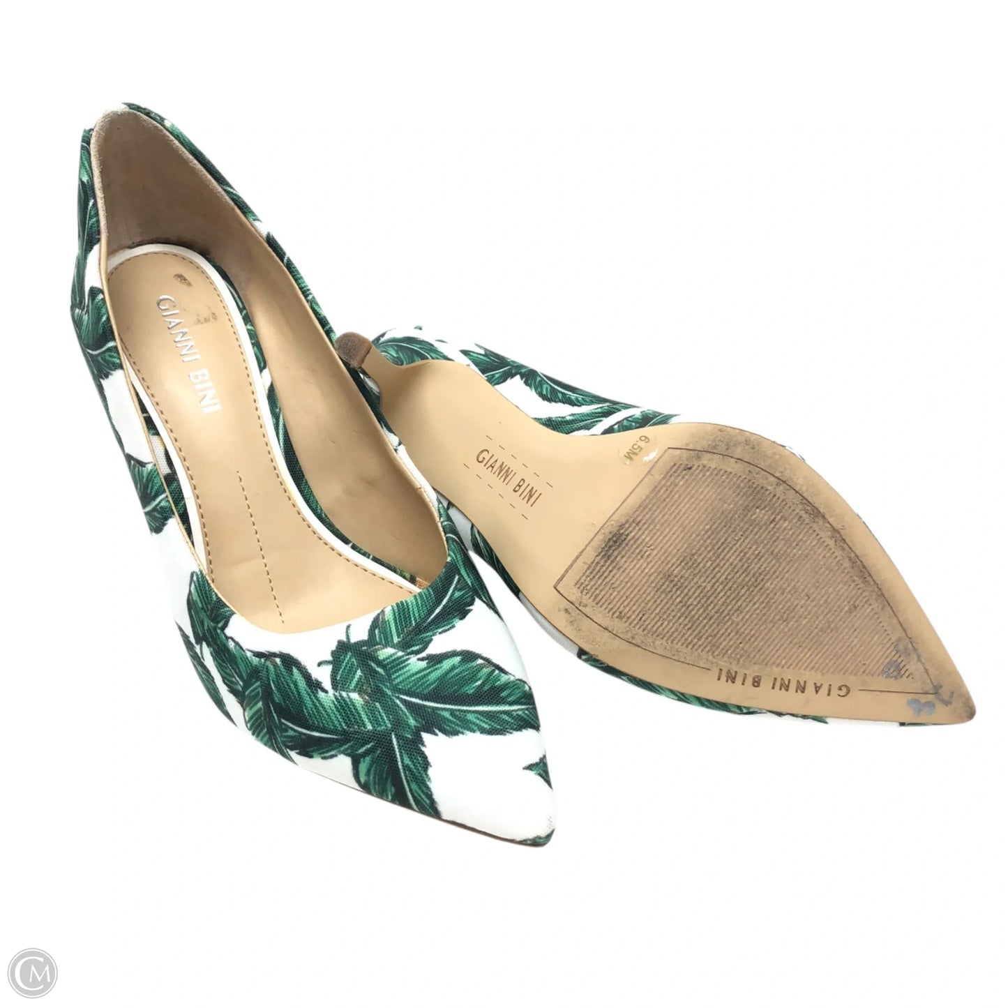 Shoes Heels Stiletto By Gianni Bini In Green & White, Size: 6.5
