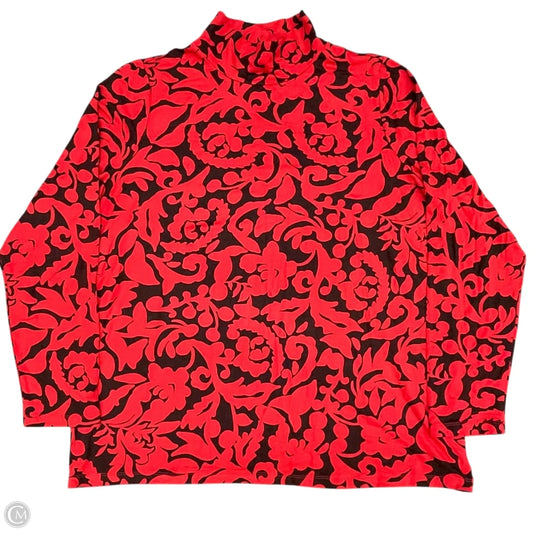 Top Long Sleeve By Chicos In Black & Red, Size: Xl