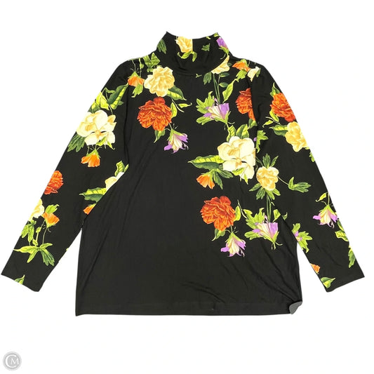 Top Long Sleeve By Chicos In Floral Print, Size: Xl
