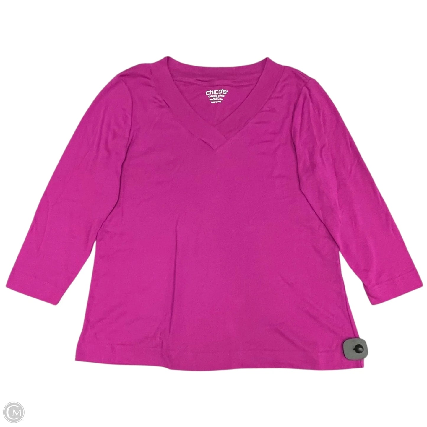 Top 3/4 Sleeve By Chicos In Purple, Size: Large