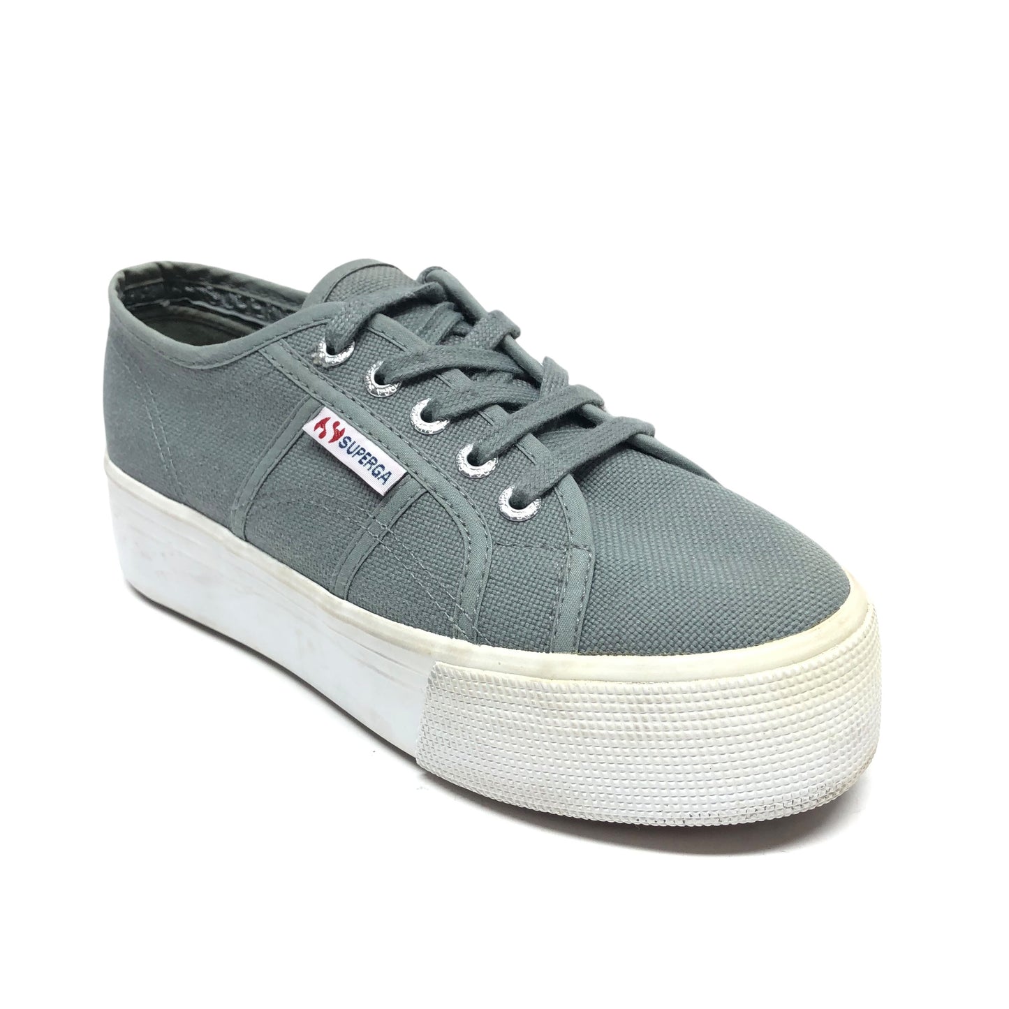 Shoes Sneakers Platform By Superga In Grey, Size: 5