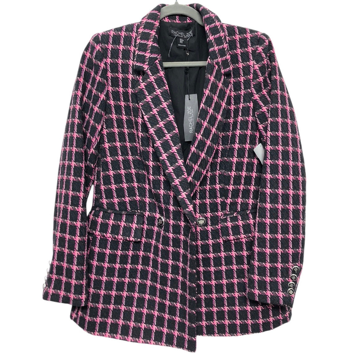 Blazer By Rachel Zoe In Black & Pink, Size: S