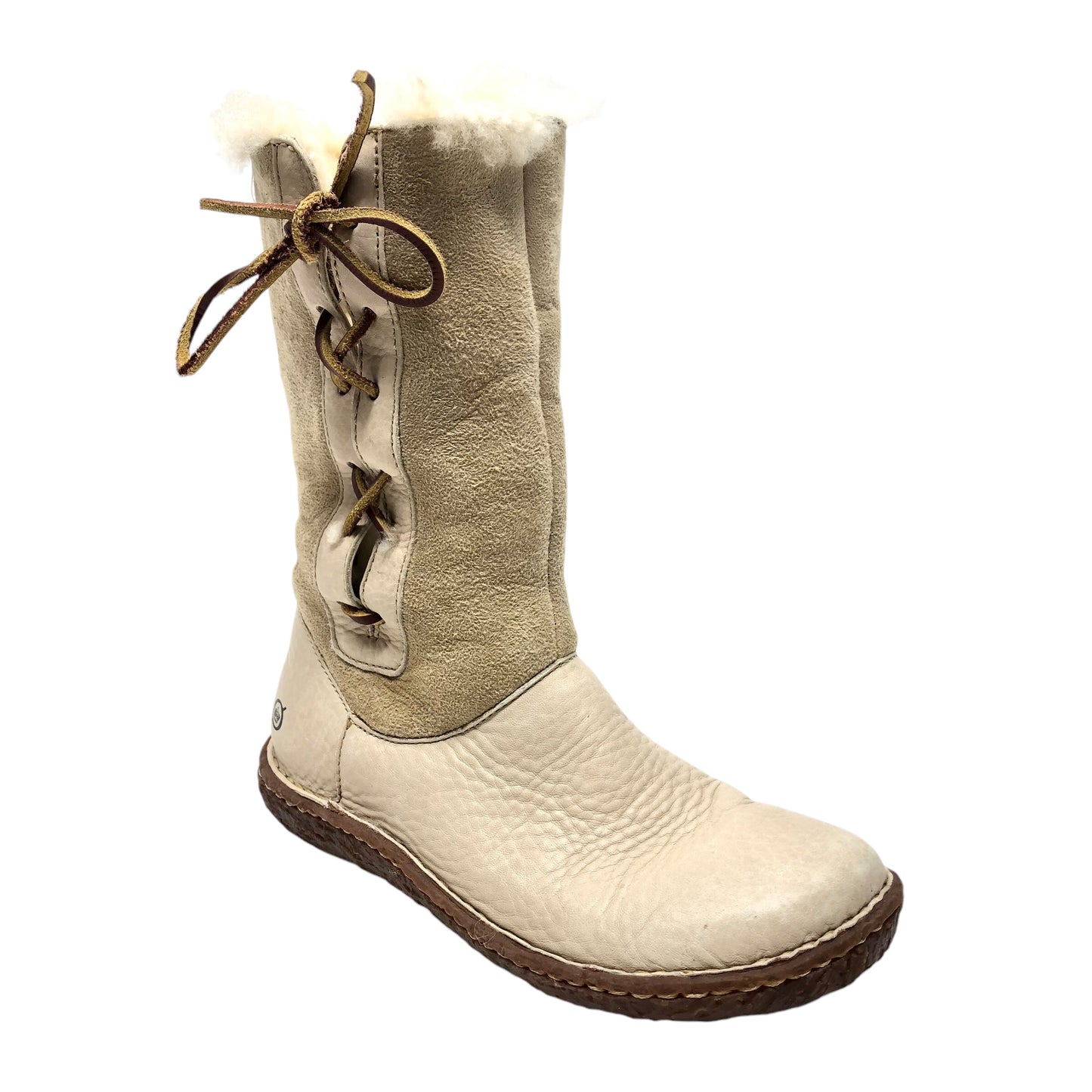 Boots Mid-calf Flats By Born In Beige, Size: 7