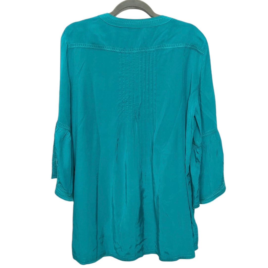 Tunic 3/4 Sleeve By John Mark In Green, Size: M