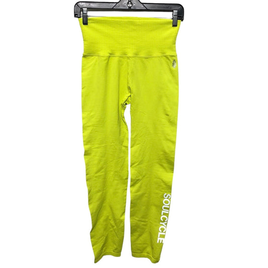 Athletic Leggings By Free People In Chartreuse, Size: L