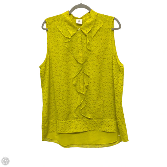 Blouse Sleeveless By Cabi In Yellow, Size: Xl