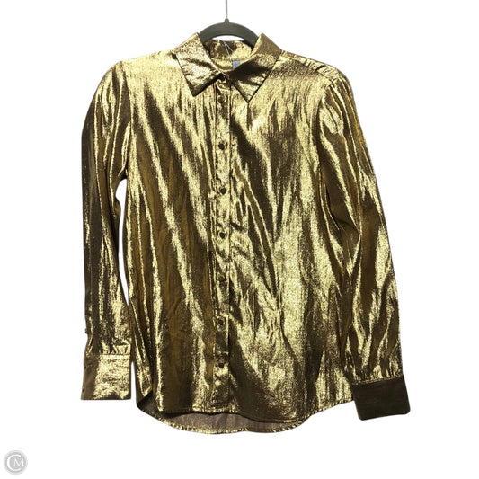 Blouse Long Sleeve By Antonio Melani In Gold, Size: Xs