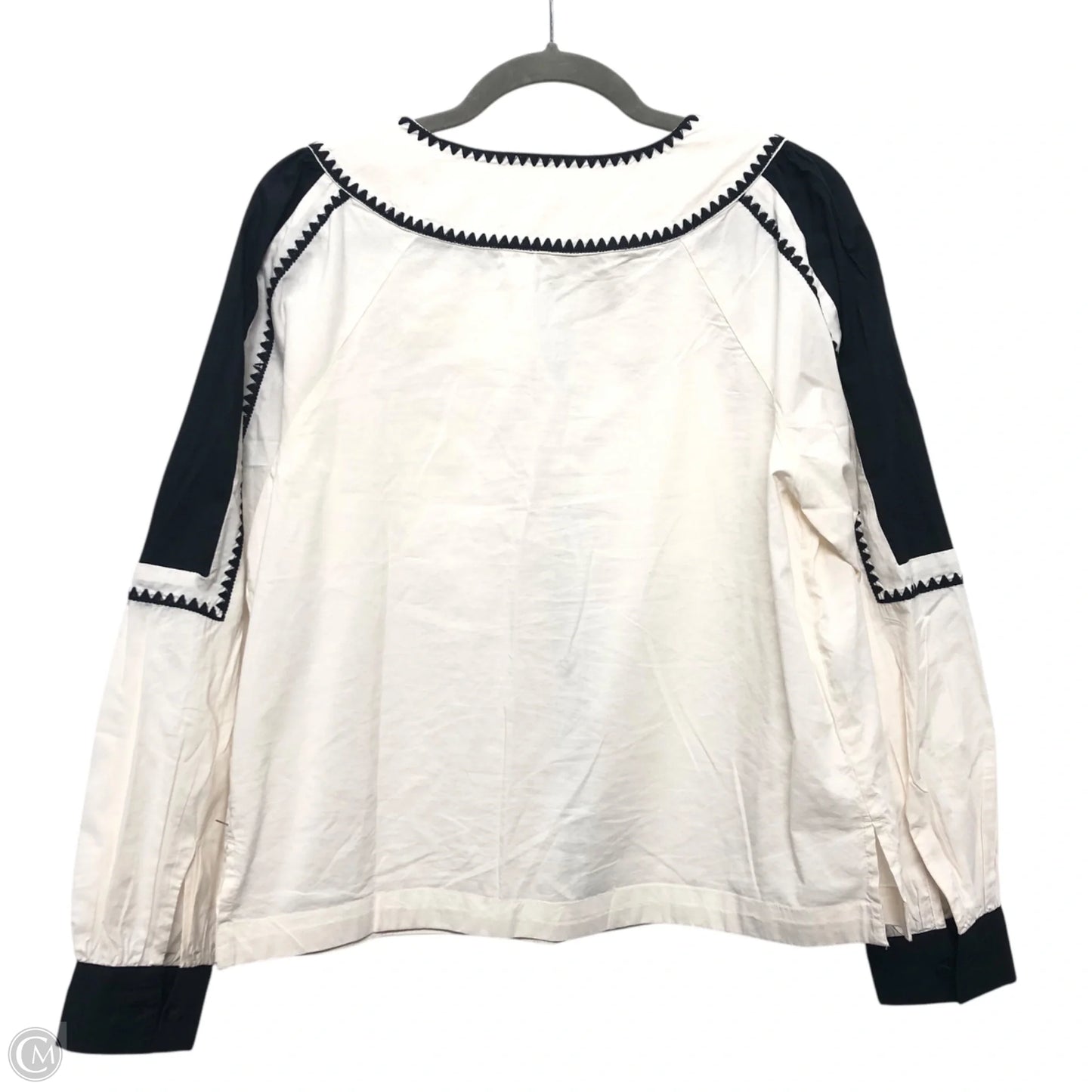 Blouse Long Sleeve By Loft In White, Size: S