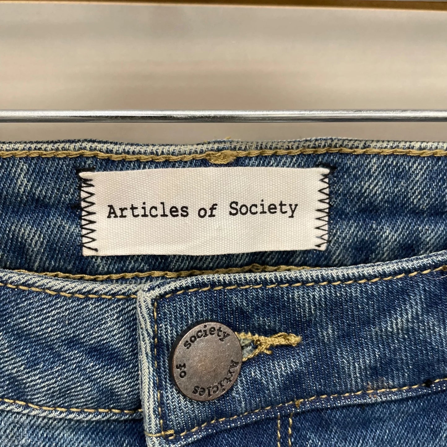 Jeans Straight By Articles Of Society In Blue Denim, Size: 10
