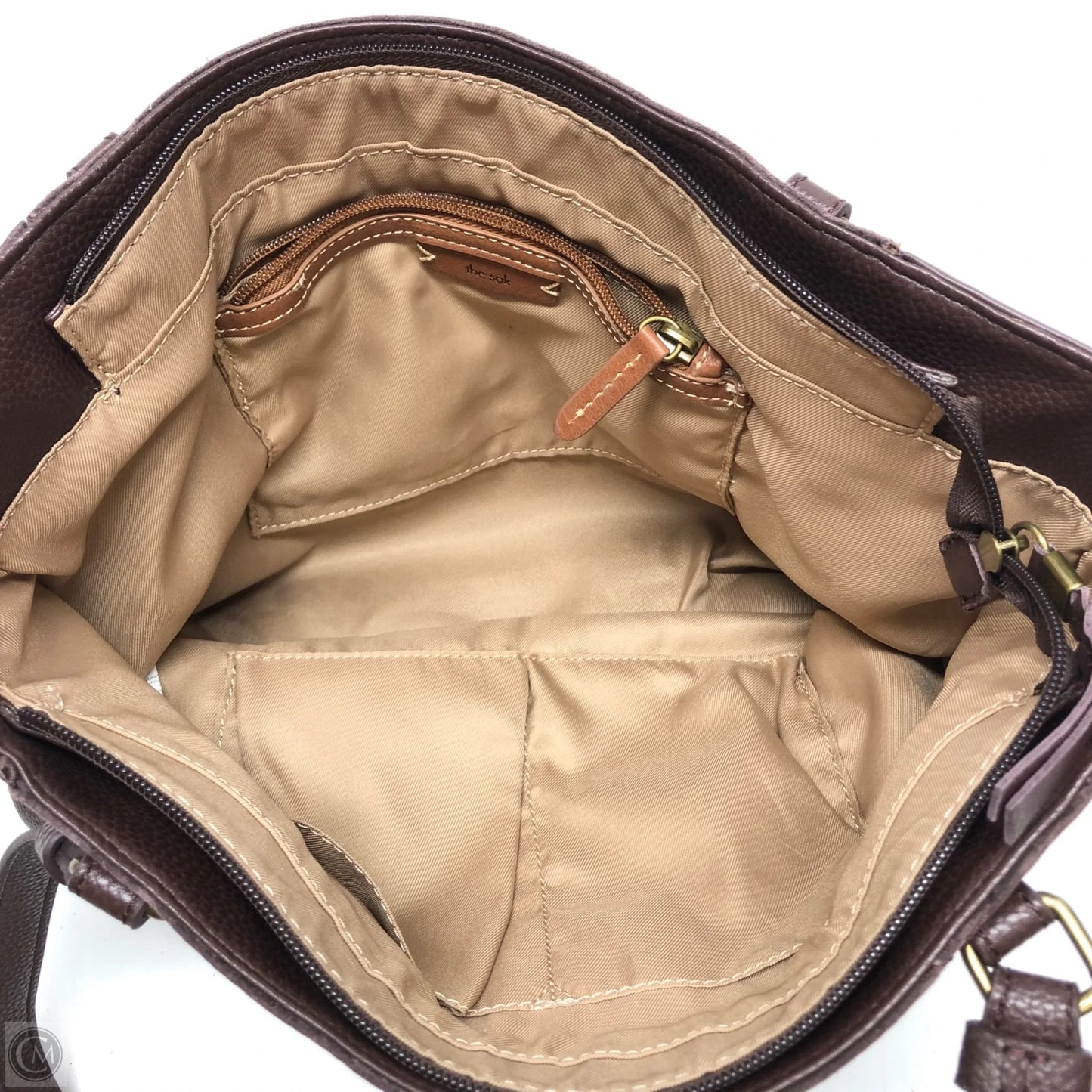 Handbag Leather By The Sak, Size: Medium