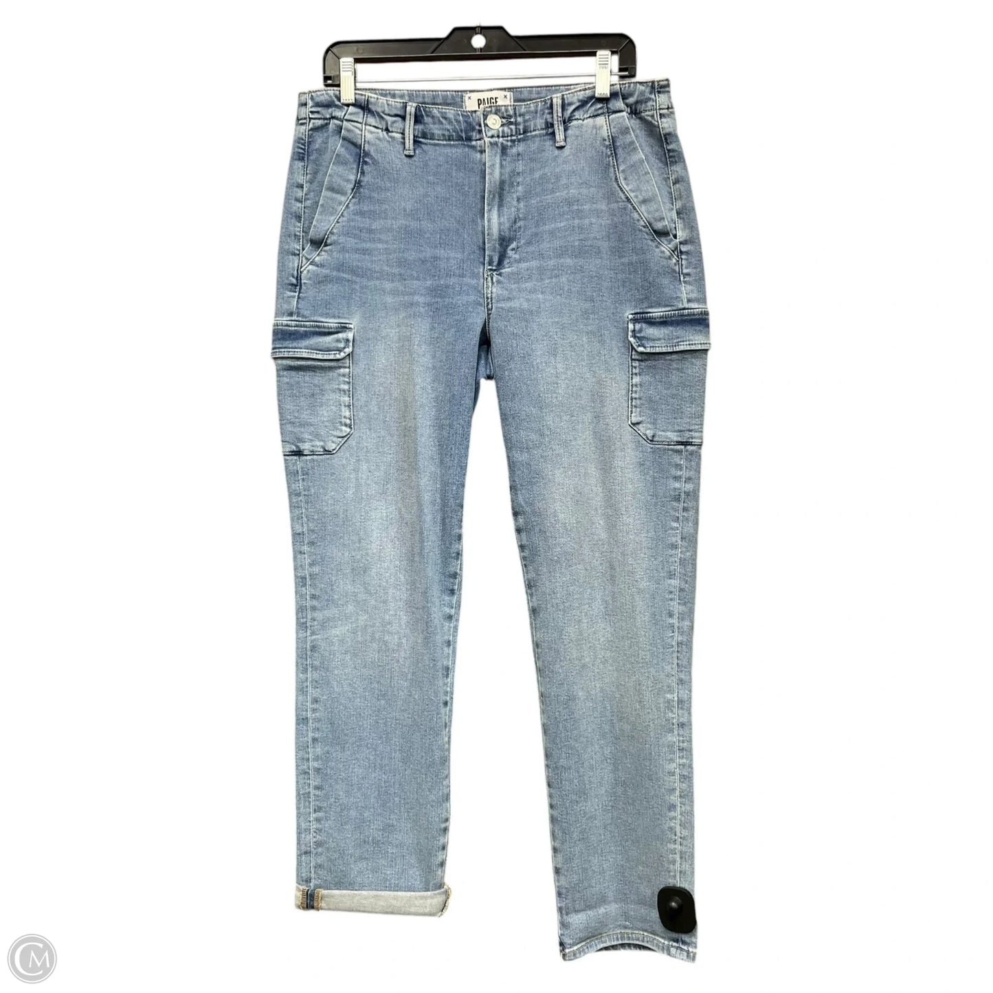 Jeans Straight By Paige In Blue Denim, Size: 10