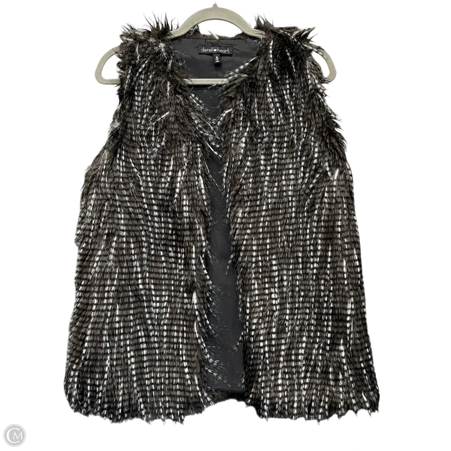 Vest Faux Fur & Sherpa By Derek Heart In Grey, Size: M