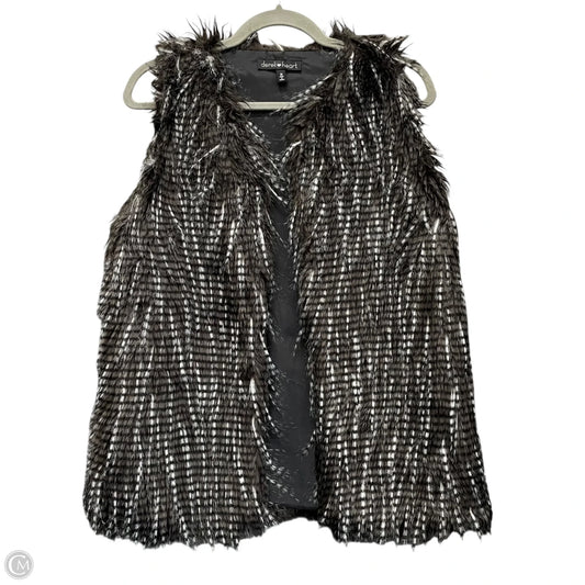 Vest Faux Fur & Sherpa By Derek Heart In Grey, Size: M