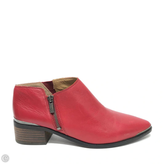 Boots Ankle Heels By Lucky Brand In Red, Size: 8.5