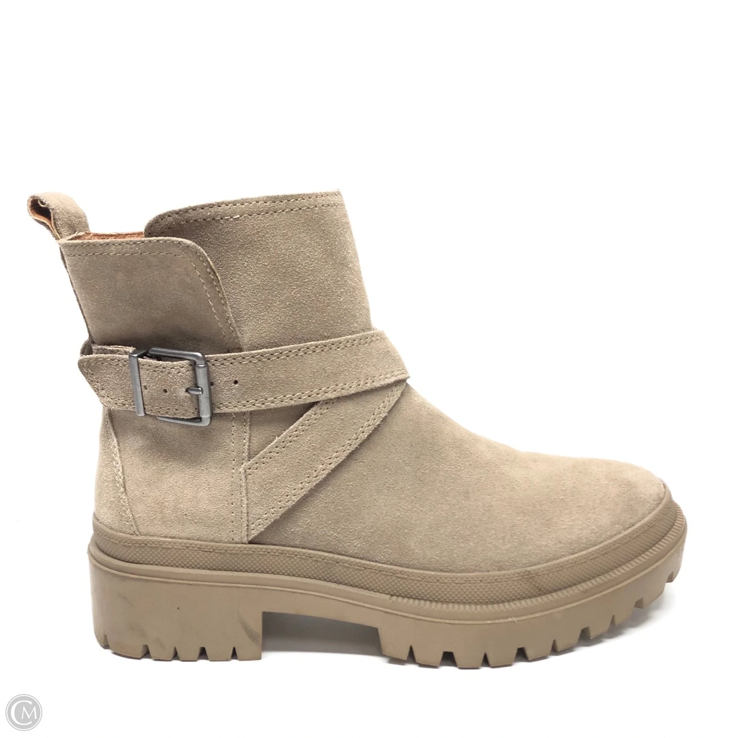 Boots Ankle Heels By Lucky Brand In Beige, Size: 10