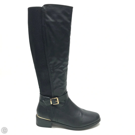 Boots Knee Heels By Top Moda In Black, Size: 10