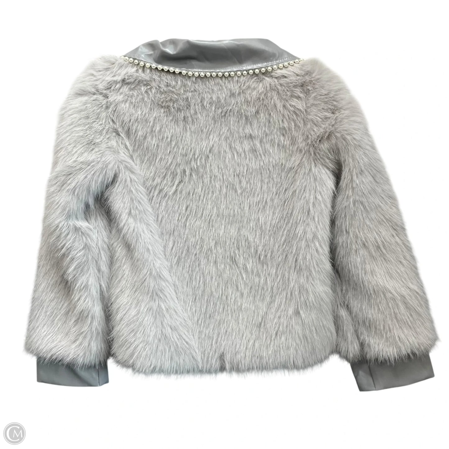 Jacket Faux Fur & Sherpa By Jbs In Grey, Size: S