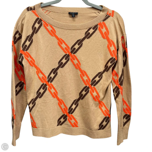 Sweater By Talbots In Brown & Orange, Size: M
