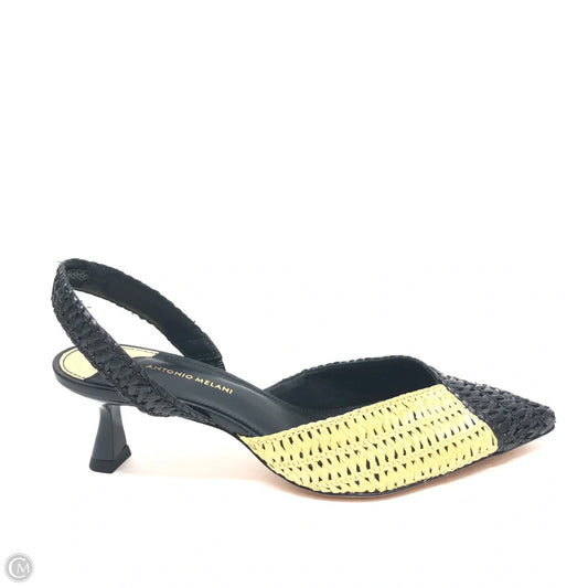 Shoes Heels Kitten By Antonio Melani In Black & Cream, Size: 6.5