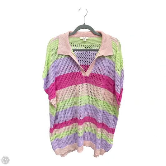 Top Short Sleeve By Easel In Multi-colored, Size: S