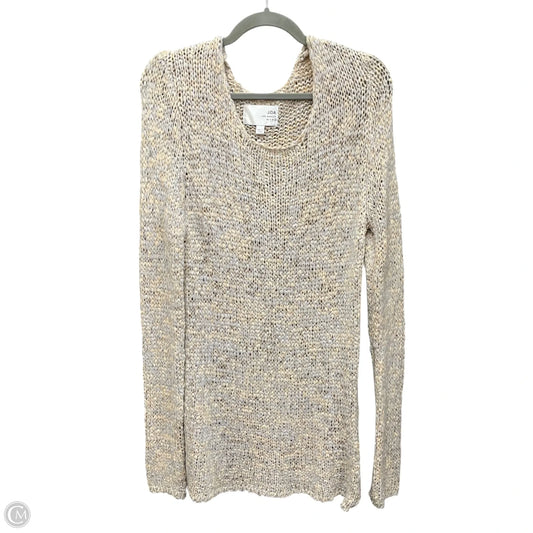 Dress Sweater By Joa In Grey & Tan, Size: L