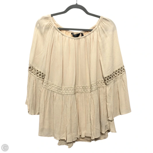 Top 3/4 Sleeve By Clothes Mentor In Beige, Size: Xs