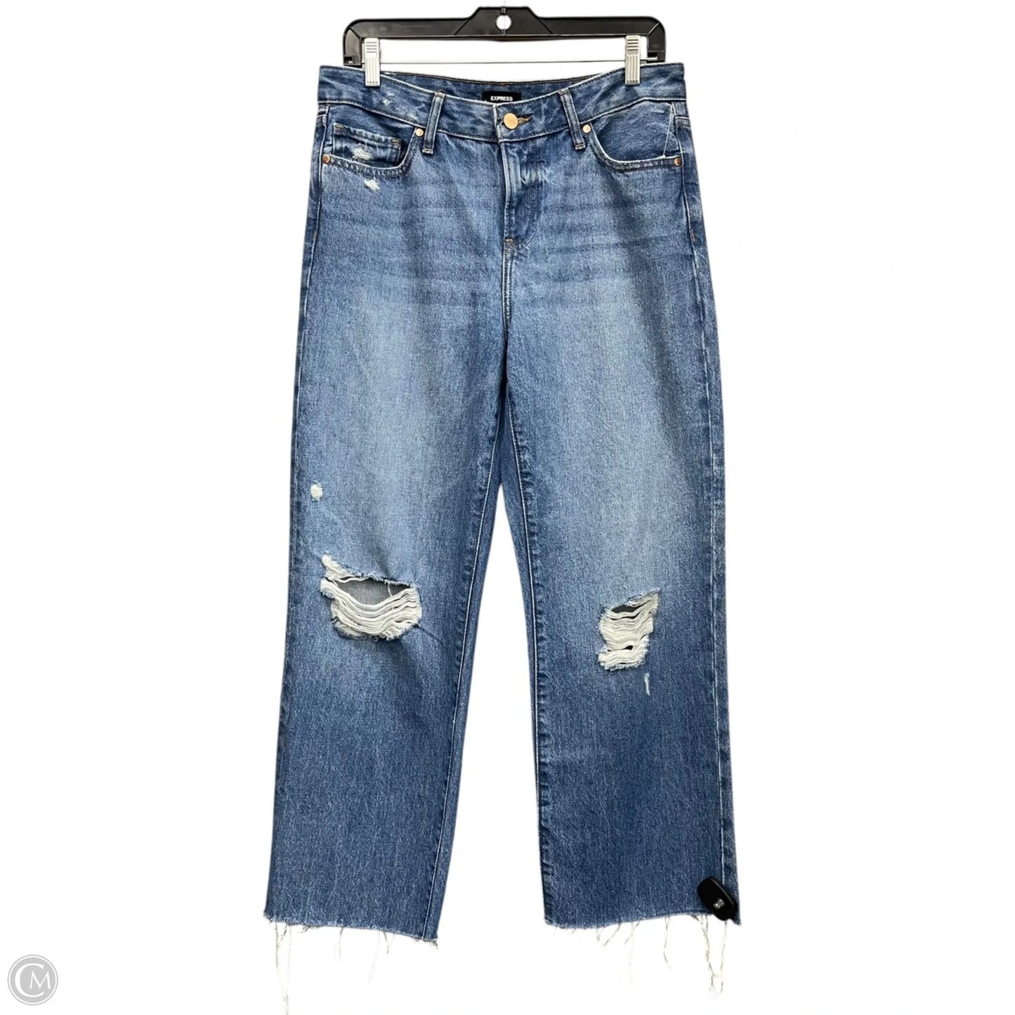 Jeans Wide Leg By Express In Blue Denim, Size: 6