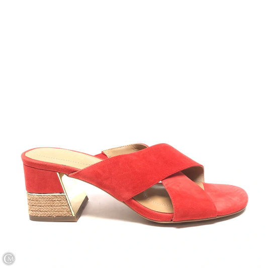 Shoes Heels Block By Chicos In Red, Size: 8.5