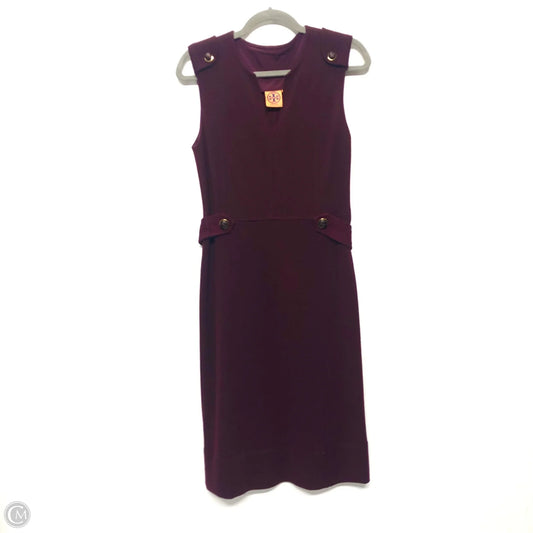 Dress Designer By Tory Burch In Maroon, Size: M