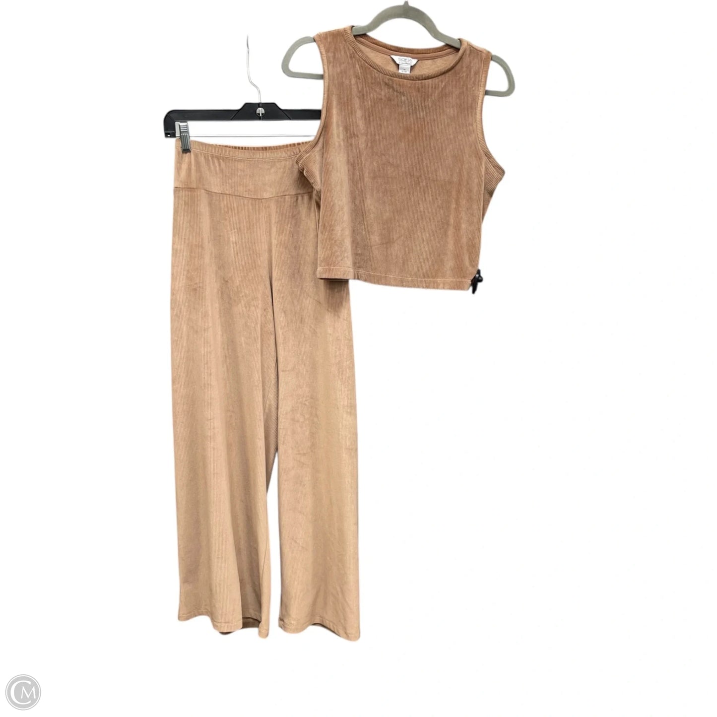 Top 2pc Short Sleeve By Sofia By Sofia Vergara In Brown, Size: M