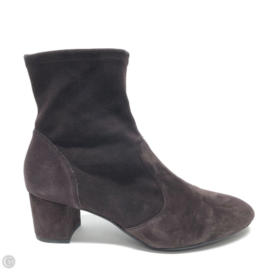 Boots Ankle Heels By Talbots In Brown, Size: 8
