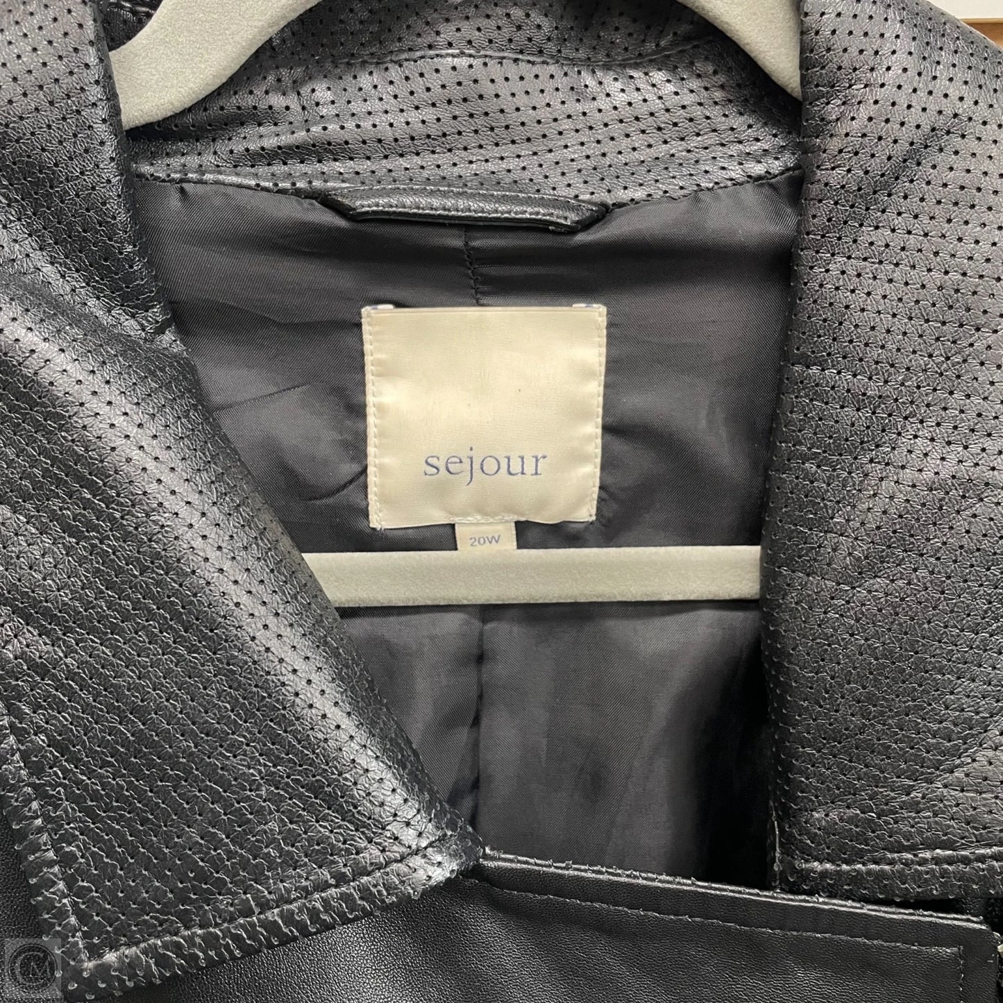 Jacket Leather By Sejour In Black, Size: 20