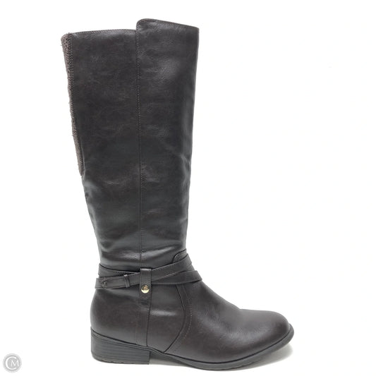 Boots Knee Flats By Life Stride In Brown, Size: 9