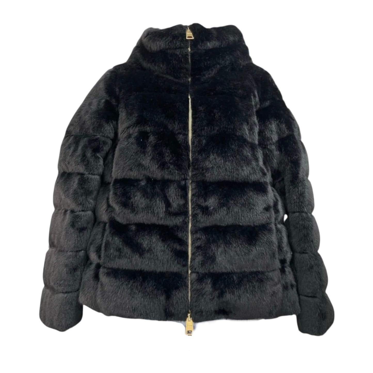 Coat Faux Fur & Sherpa By Cma In Black, Size: S