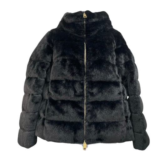 Coat Faux Fur & Sherpa By Cma In Black, Size: S