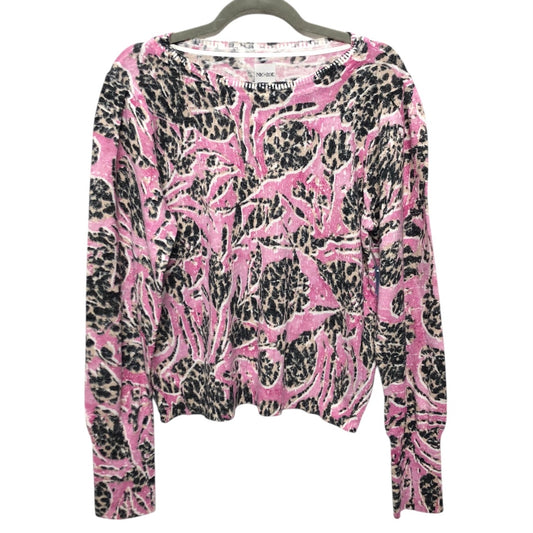 Top Ls By Nic + Zoe In Black & Pink, Size:L