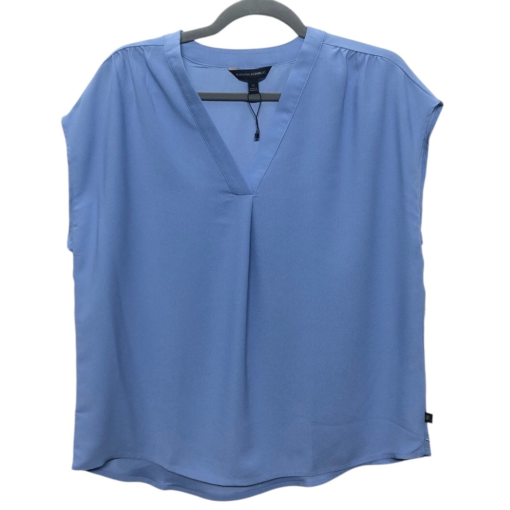 Blouse Sleeveless By Banana Republic In Blue, Size:M