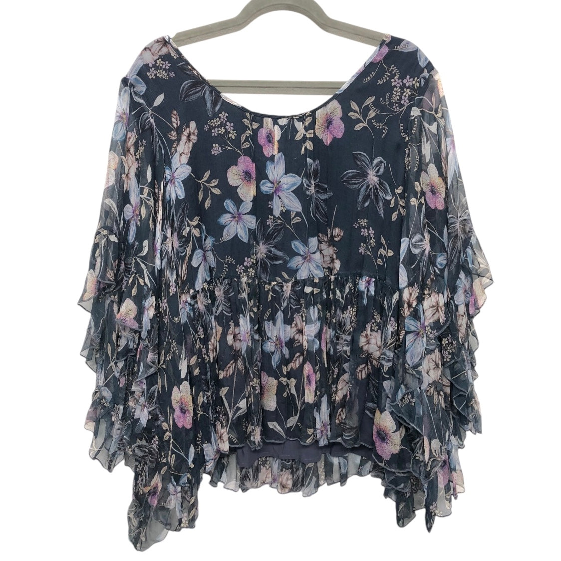 Blouse 3/4 Sleeve By Johnny Was In Floral Print, Size:L