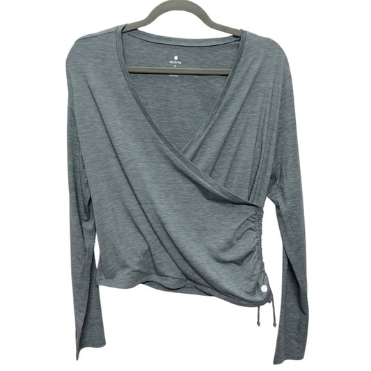 Athletic Top Ls Crewneck By Apana In Teal, Size:S