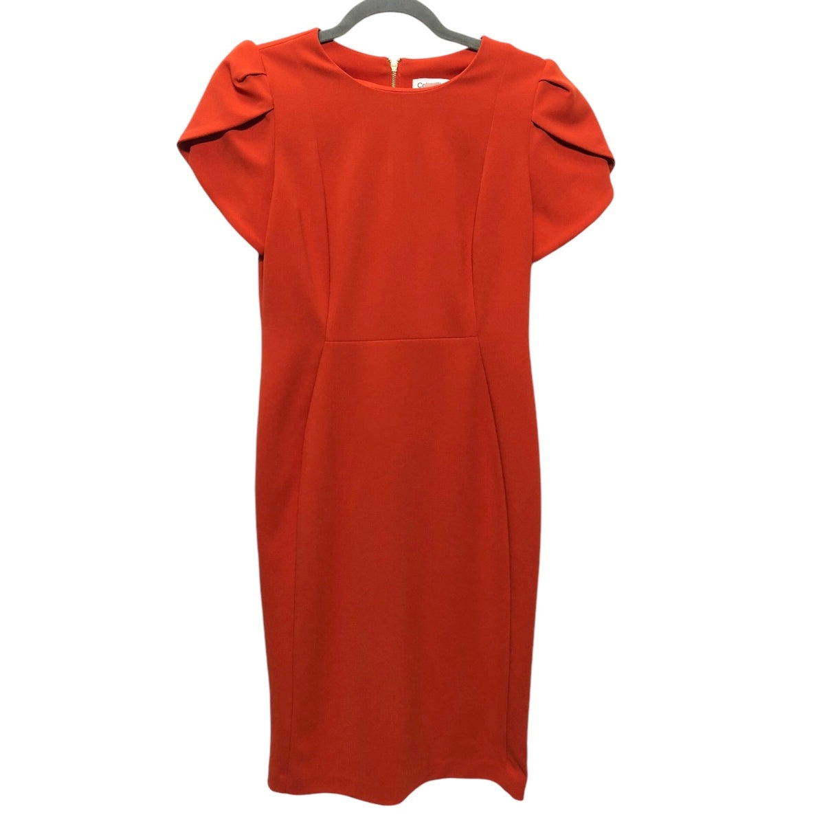 Dress Work By Calvin Klein In Orange, Size:6