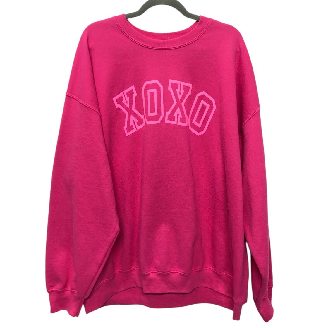 Sweatshirt Crewneck By Gildan In Pink, Size:2X